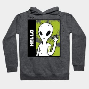 HELLO ufo alien Hoodie